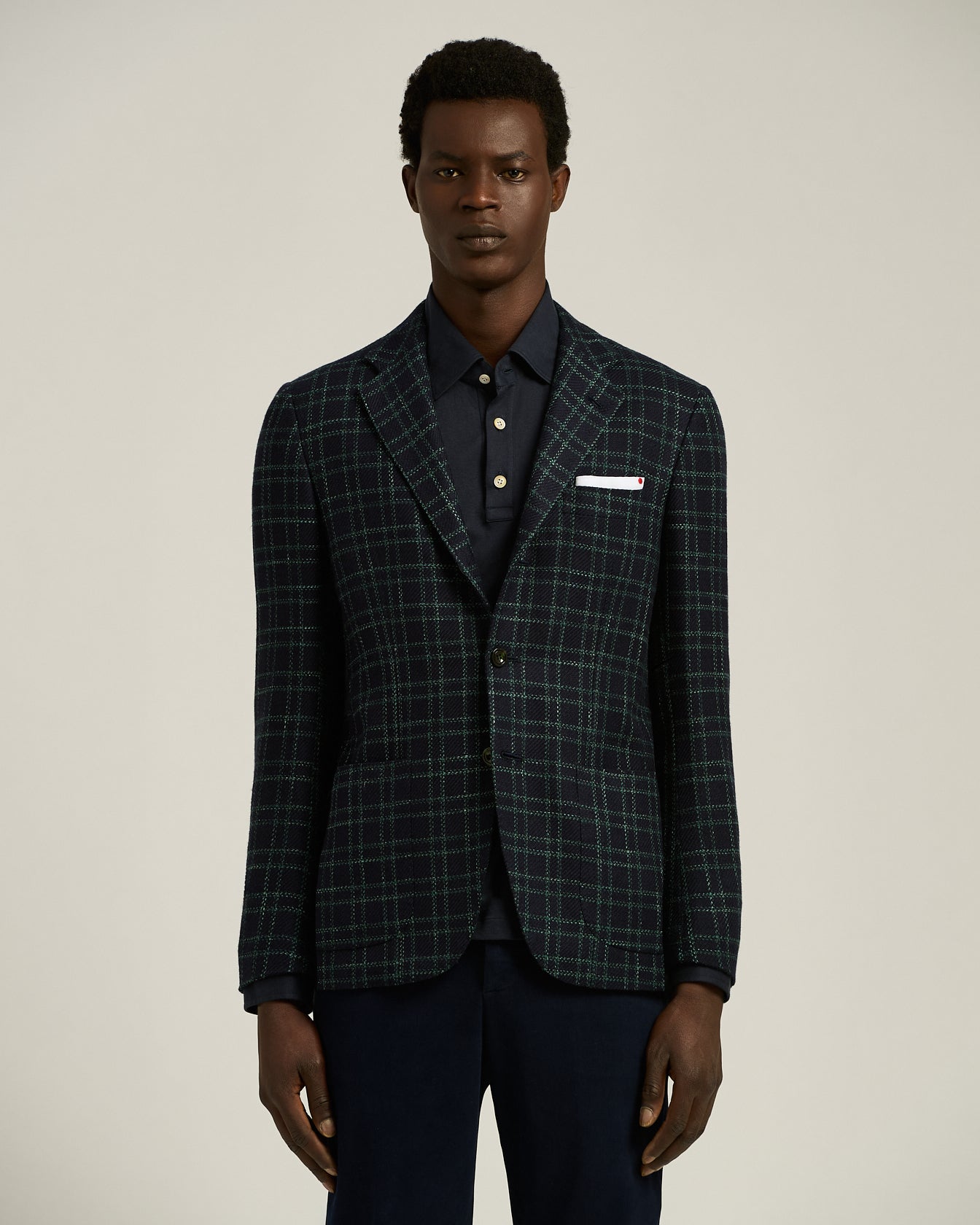 CHECKED CASHMERE BLEND JACKET