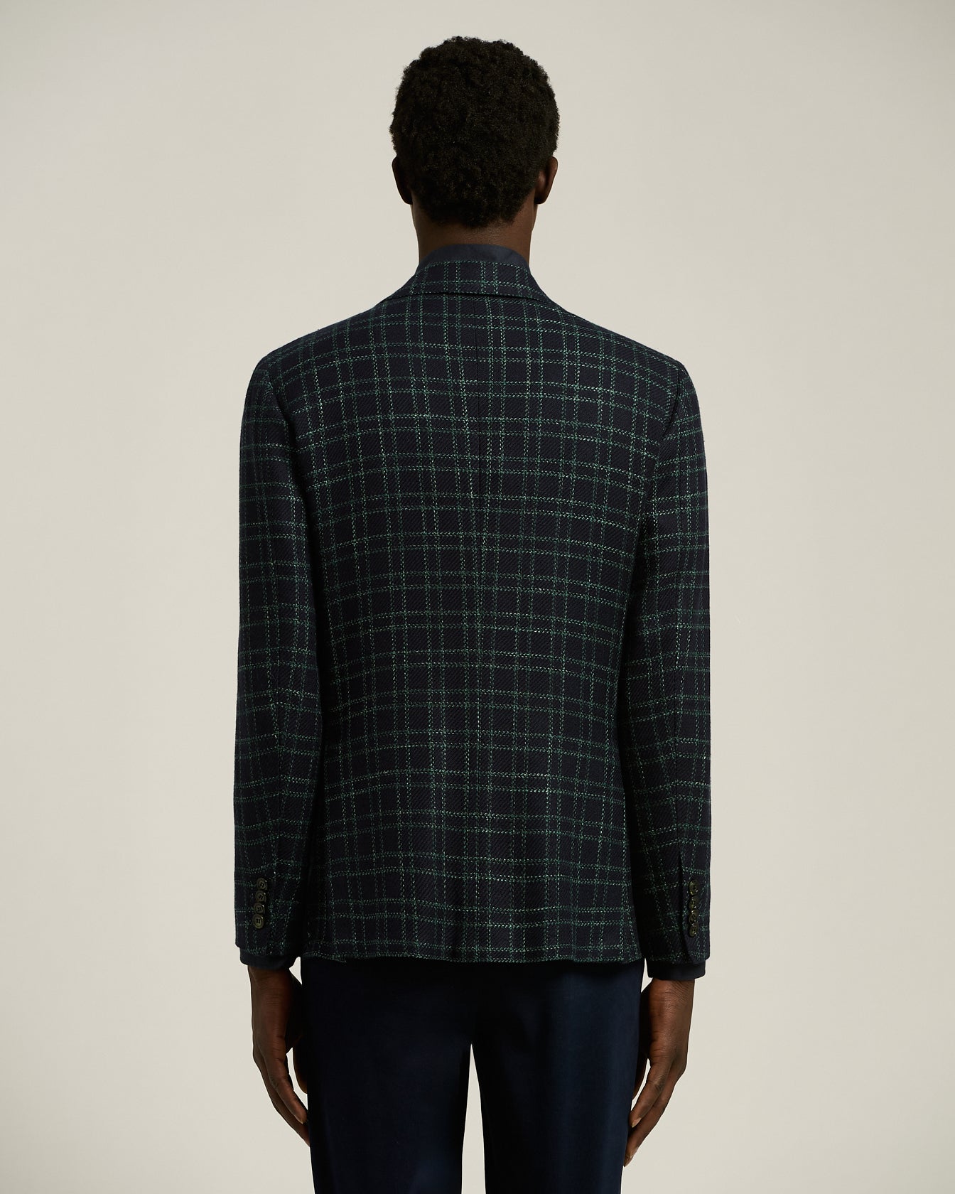 CHECKED CASHMERE BLEND JACKET