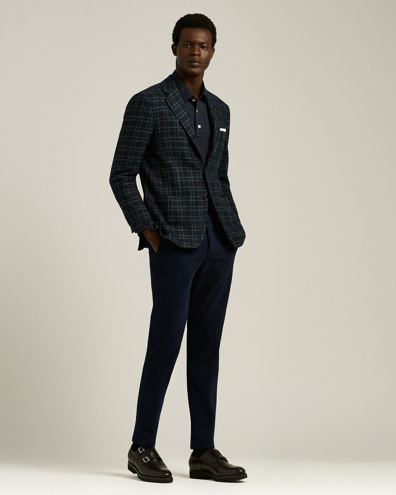 CHECKED CASHMERE BLEND JACKET