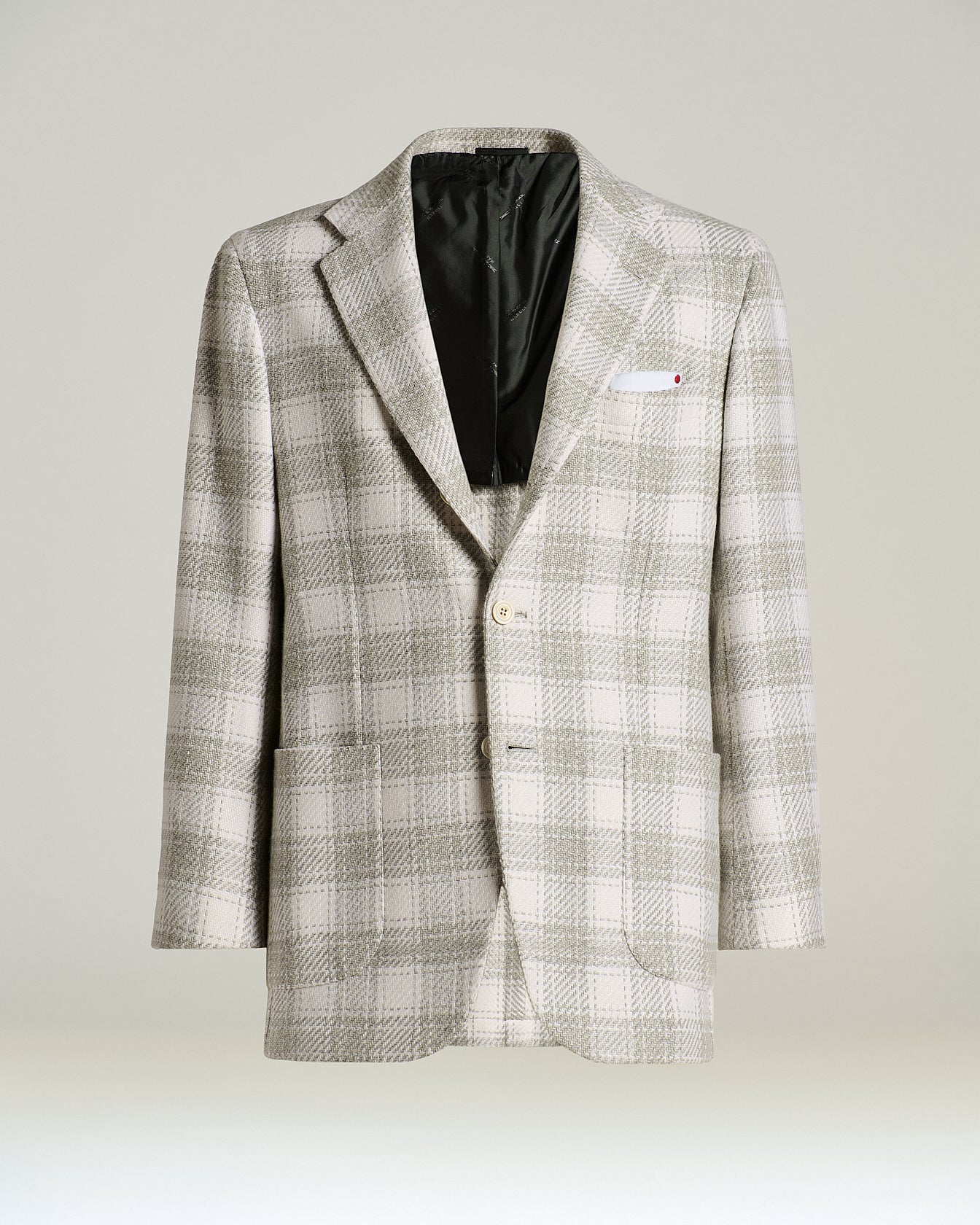 CASHMERE JACKET WITH CHECK PATTERN