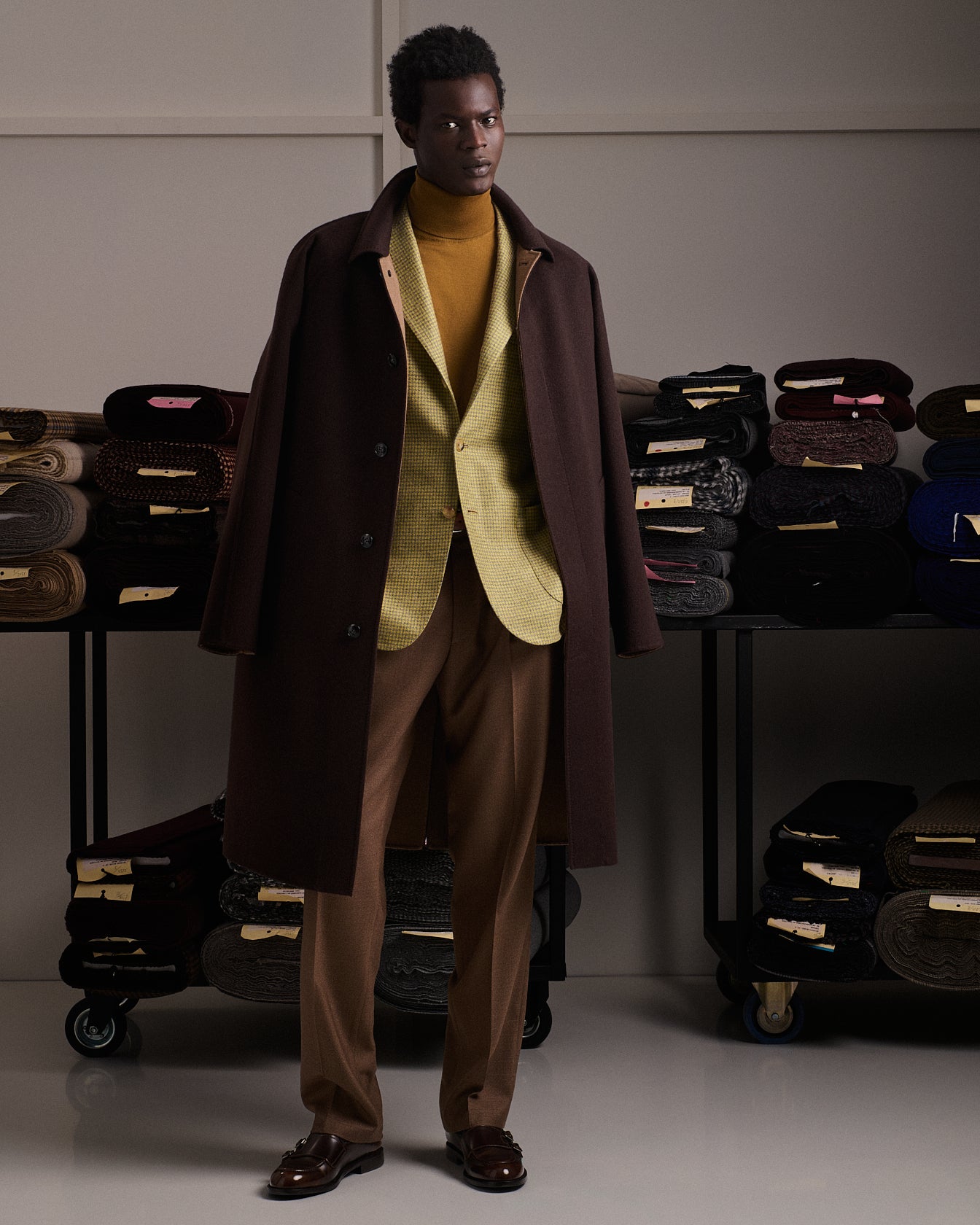 PURE CASHMERE HOUNDSTOOTH JACKET