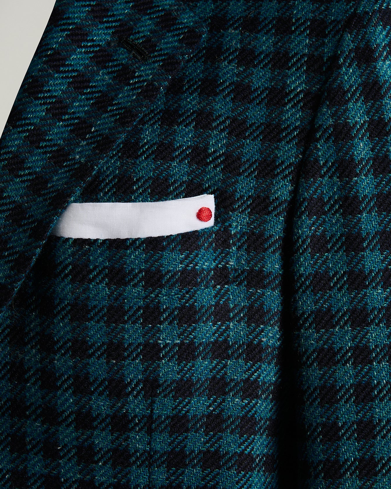 CASHMERE, WOOL, SILK AND LINEN BLEND CHECK JACKET