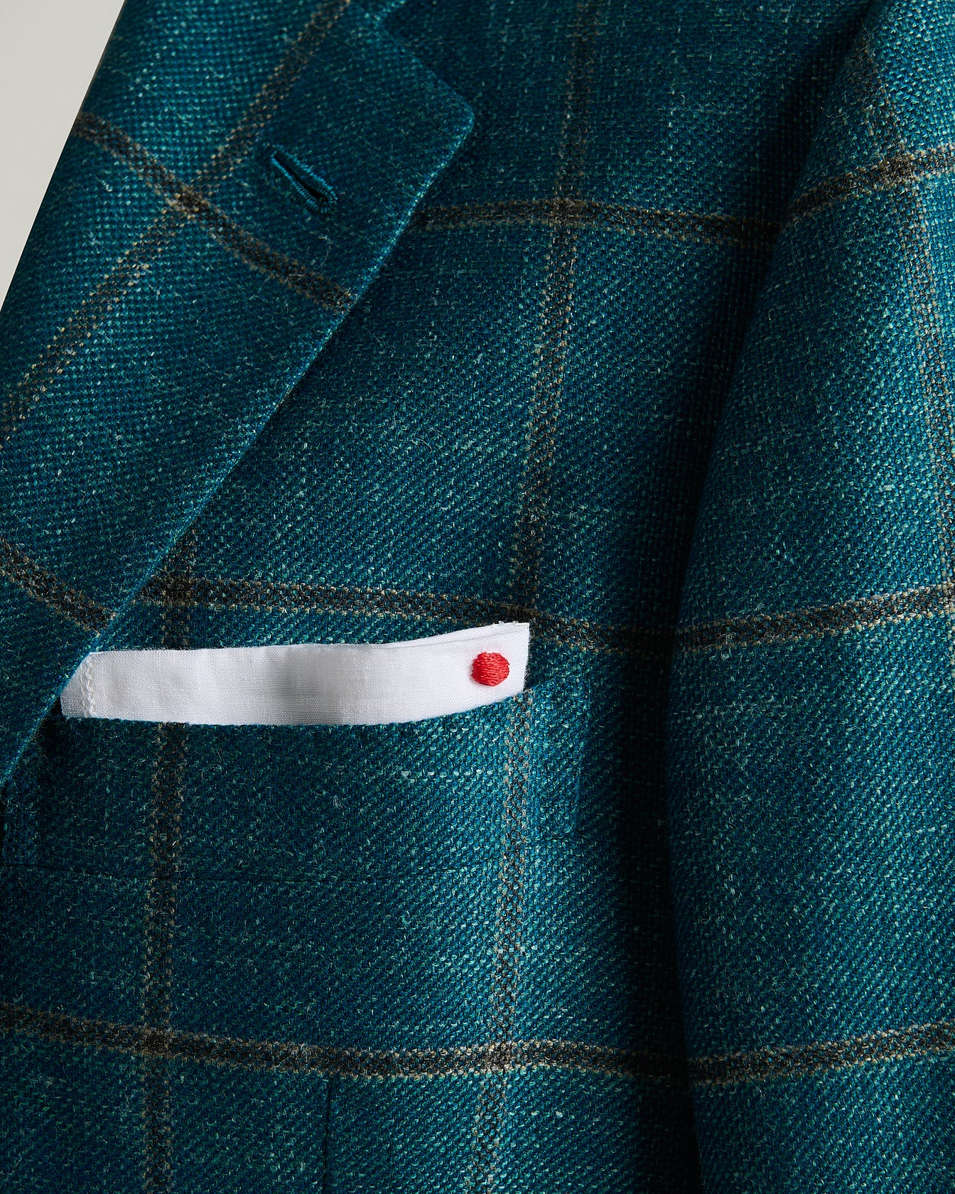 CASHMERE, WOOL, SILK AND LINEN BLEND CHECK JACKET