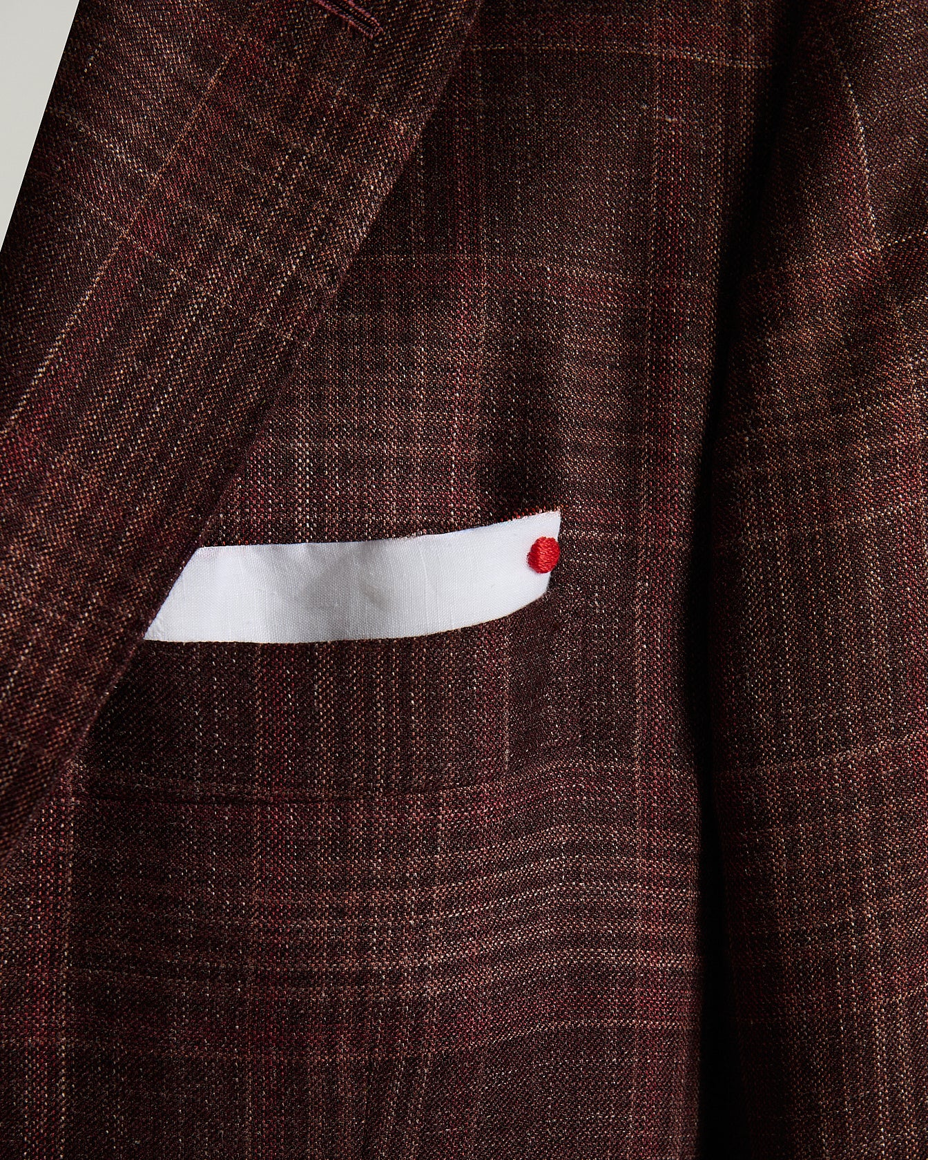 CASHMERE, SILK AND LINEN SINGLE-BREASTED JACKET WITH CHECK PATTERN