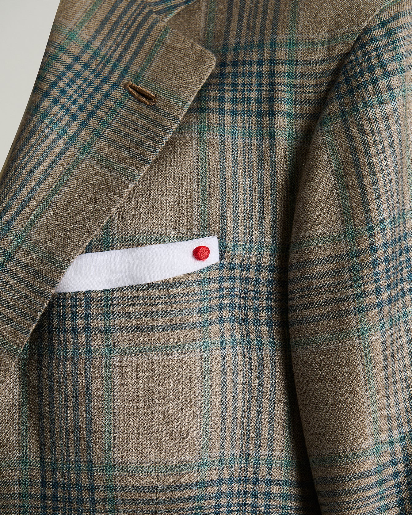 CASHMERE, SILK AND LINEN BLEND TARTAN JACKET