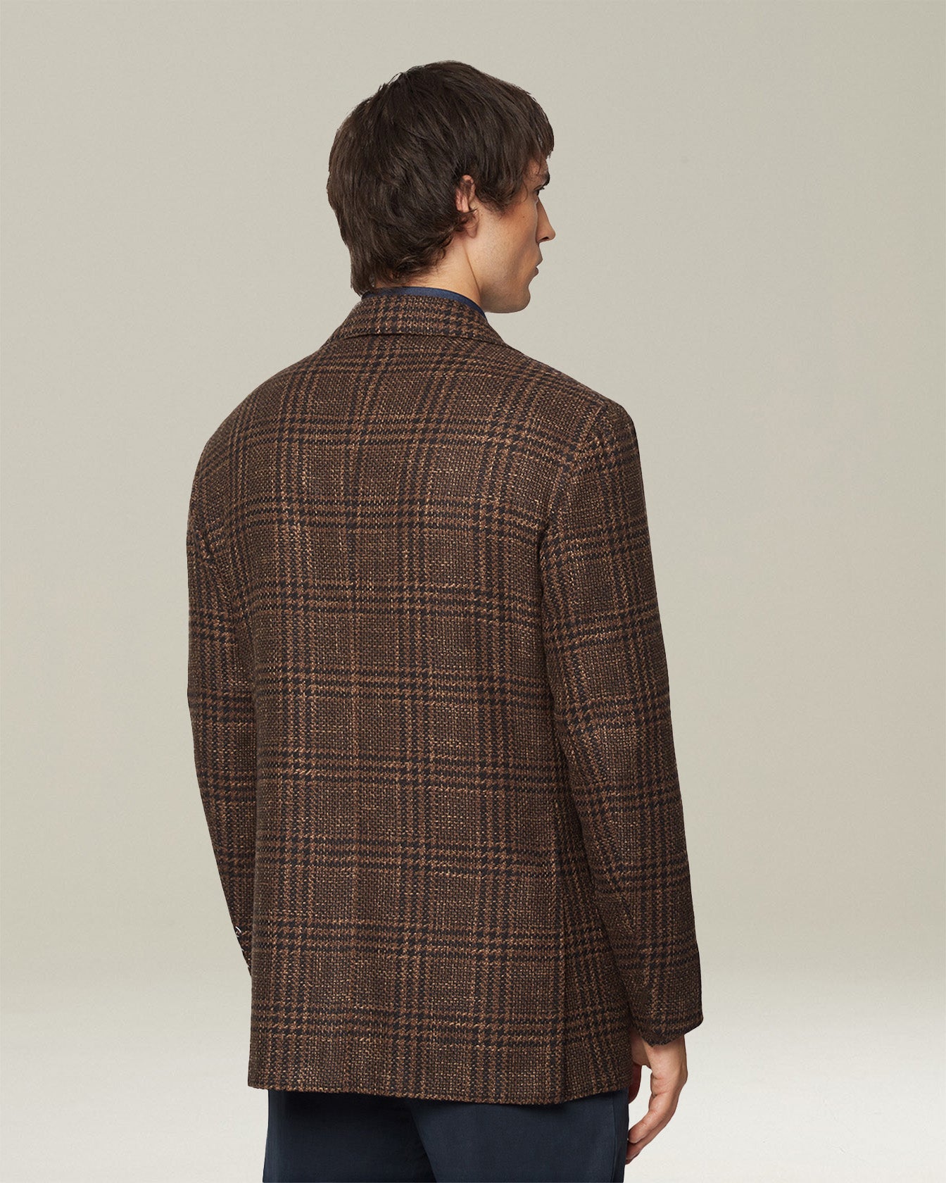 CHECKED CASHMERE BLEND JACKET