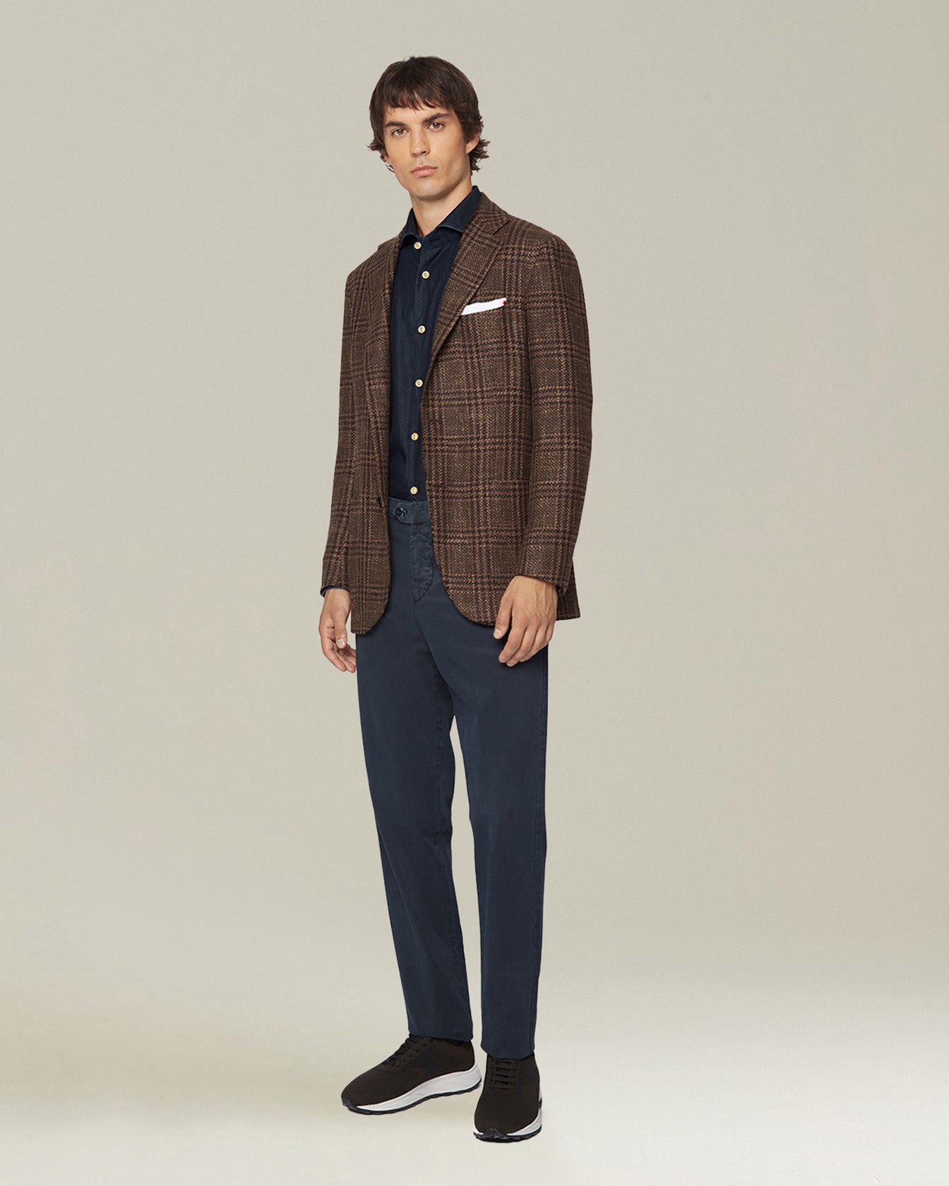 CHECKED CASHMERE BLEND JACKET