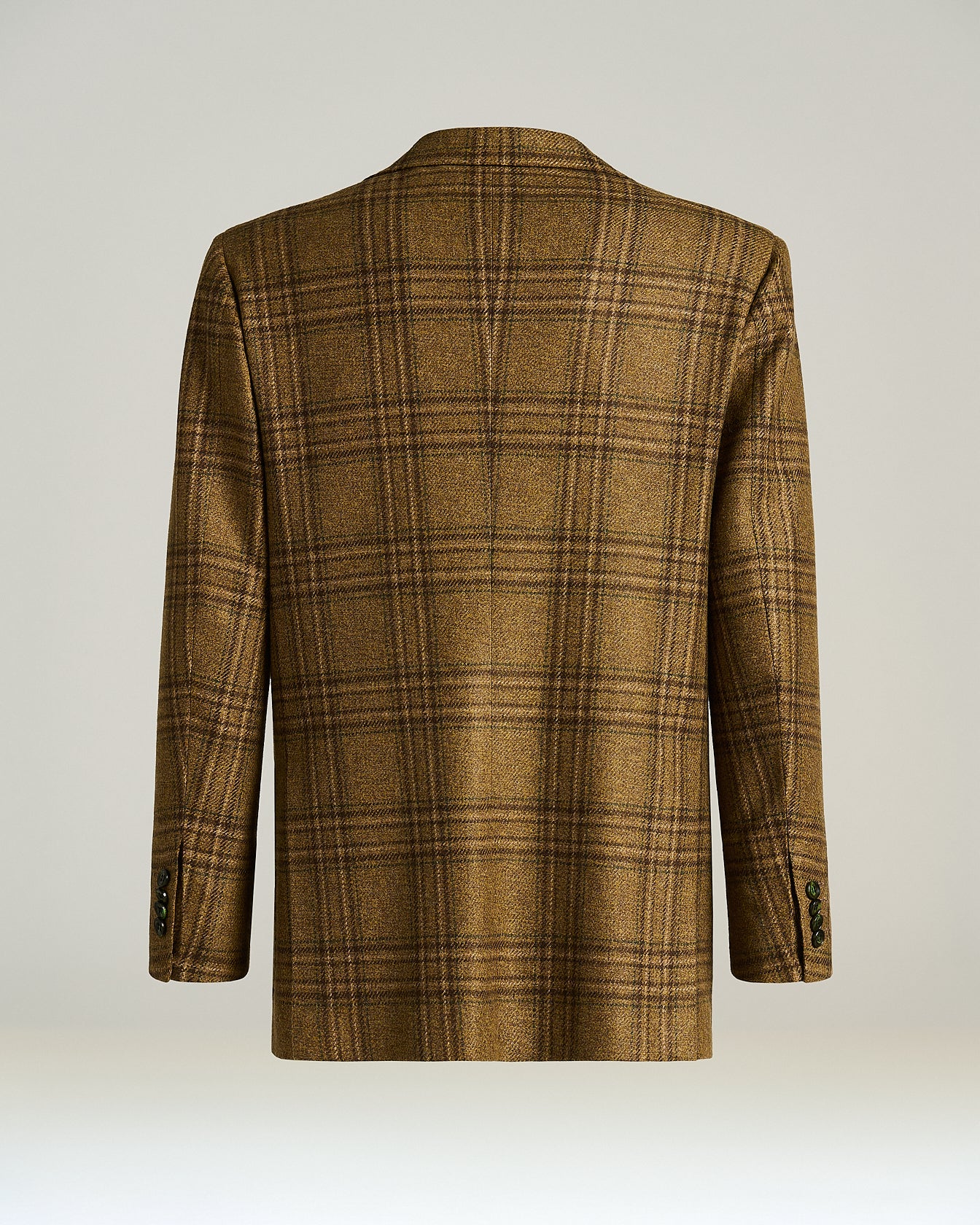 PURE CASHMERE SINGLE-BREASTED TARTAN JACKET