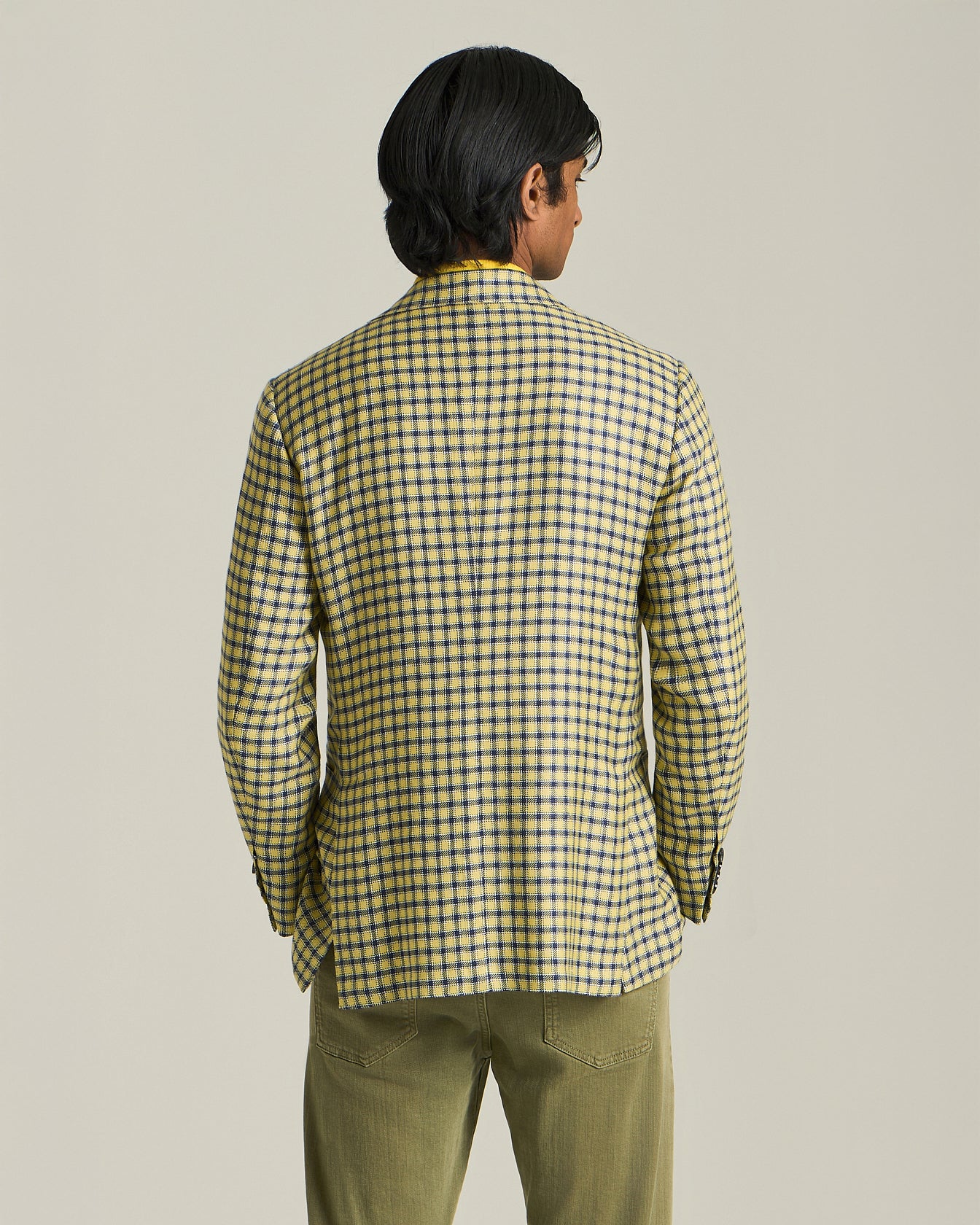 CASHMERE BLEND MICRO CHECK BLAZER