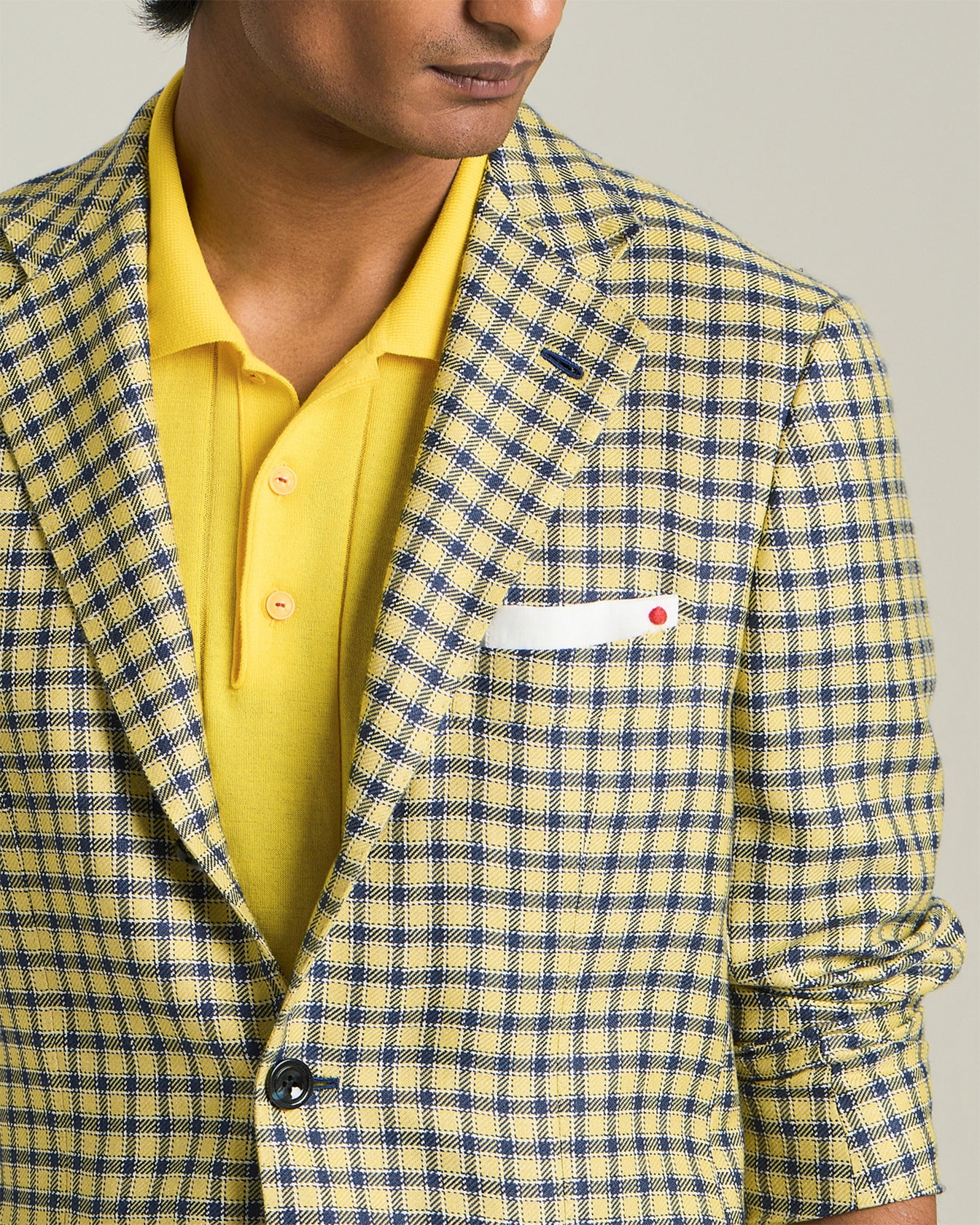 CASHMERE BLEND MICRO CHECK BLAZER