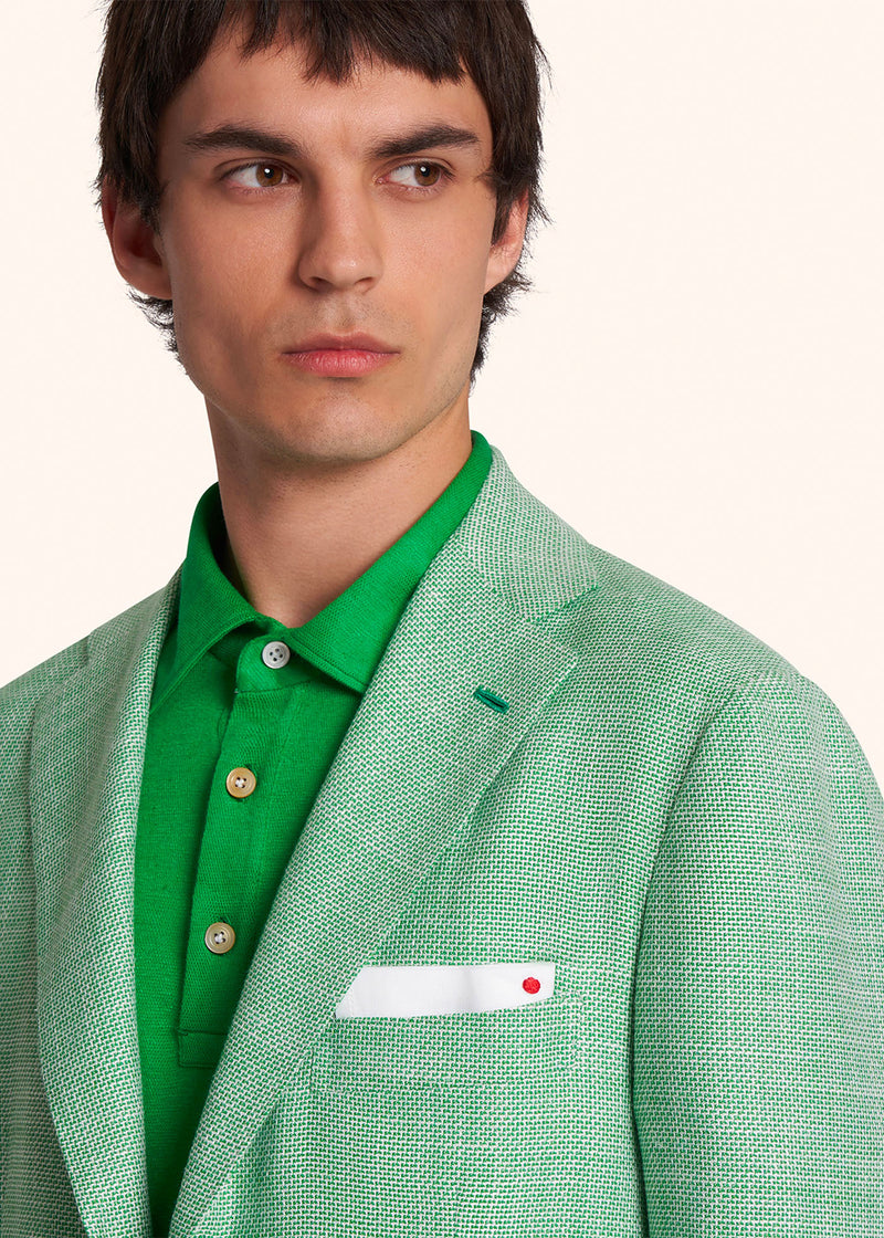 Kiton green jacket for man, in cashmere 4