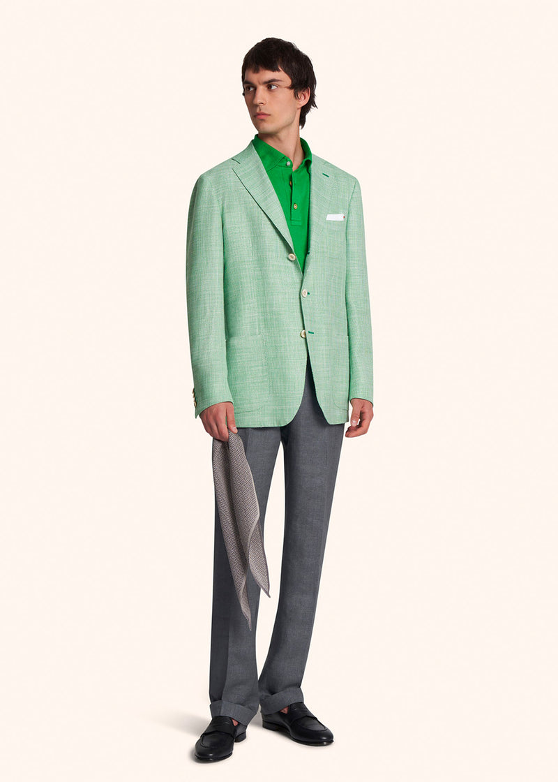 Kiton green jacket for man, in cashmere 5