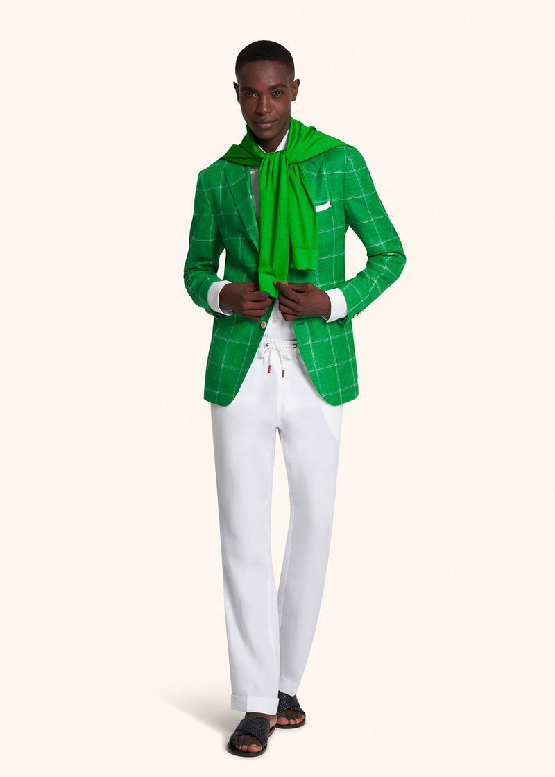 Kiton green jacket for man, in cashmere 5