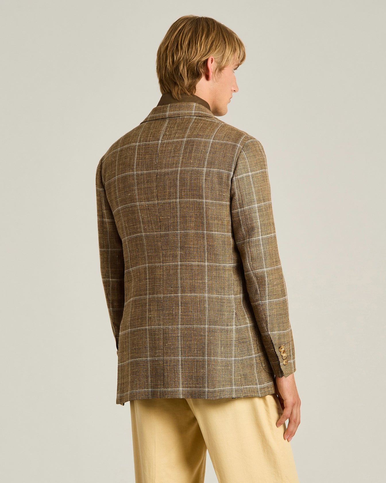 FINE BLEND CHECKED SINGLE-BREASTED JACKET