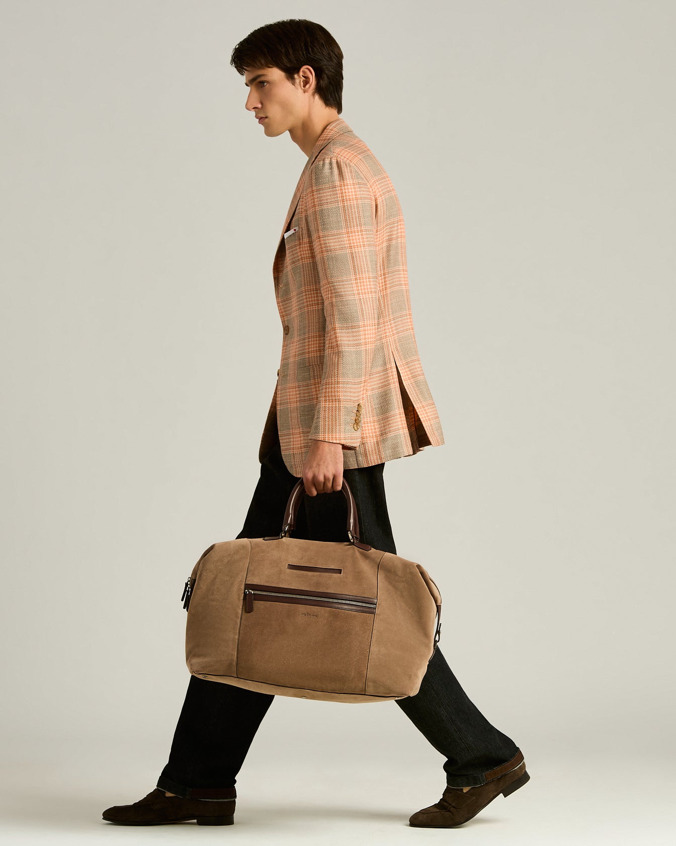 FINE BLEND CHECKED SINGLE-BREASTED JACKET