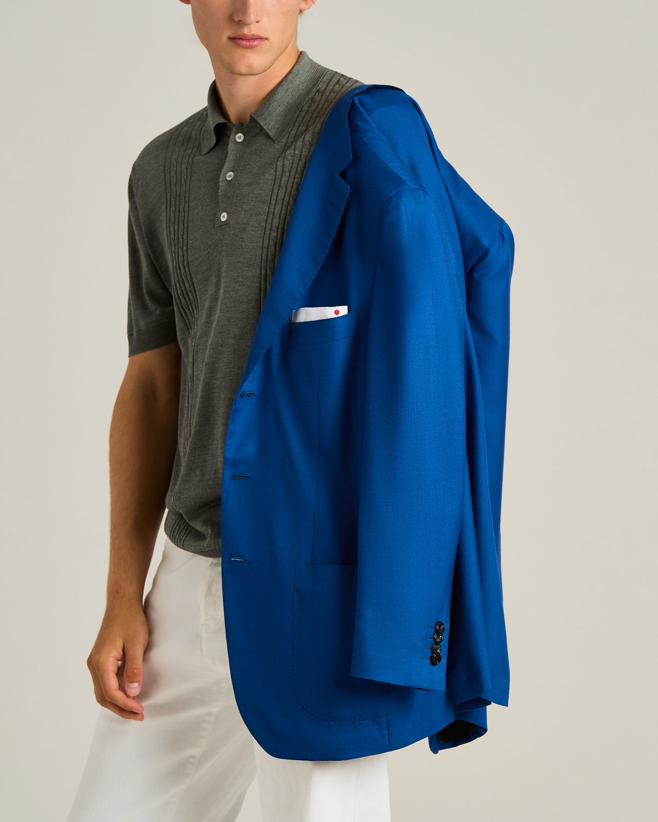 CASHMERE AND SILK SINGLE-BREASTED JACKET