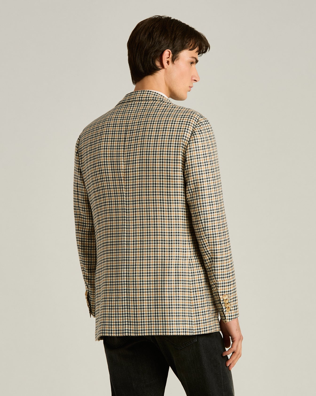 SINGLE-BREASTED JACKET WITH TAILORED MICRO PATTERN