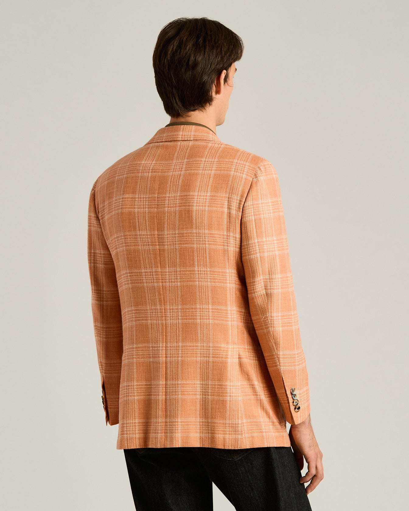 SILK, COTTON AND CASHMERE BLEND SINGLE-BREASTED JACKET