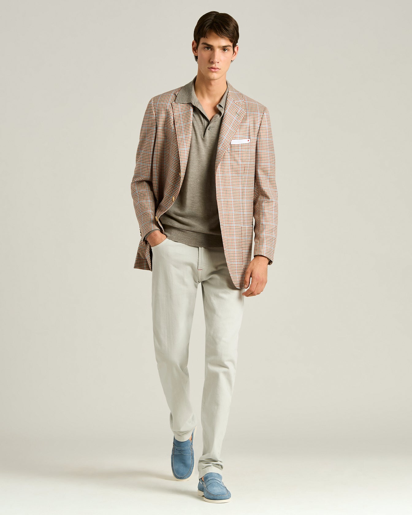 CASHMERE AND SILK SINGLE-BREASTED JACKET