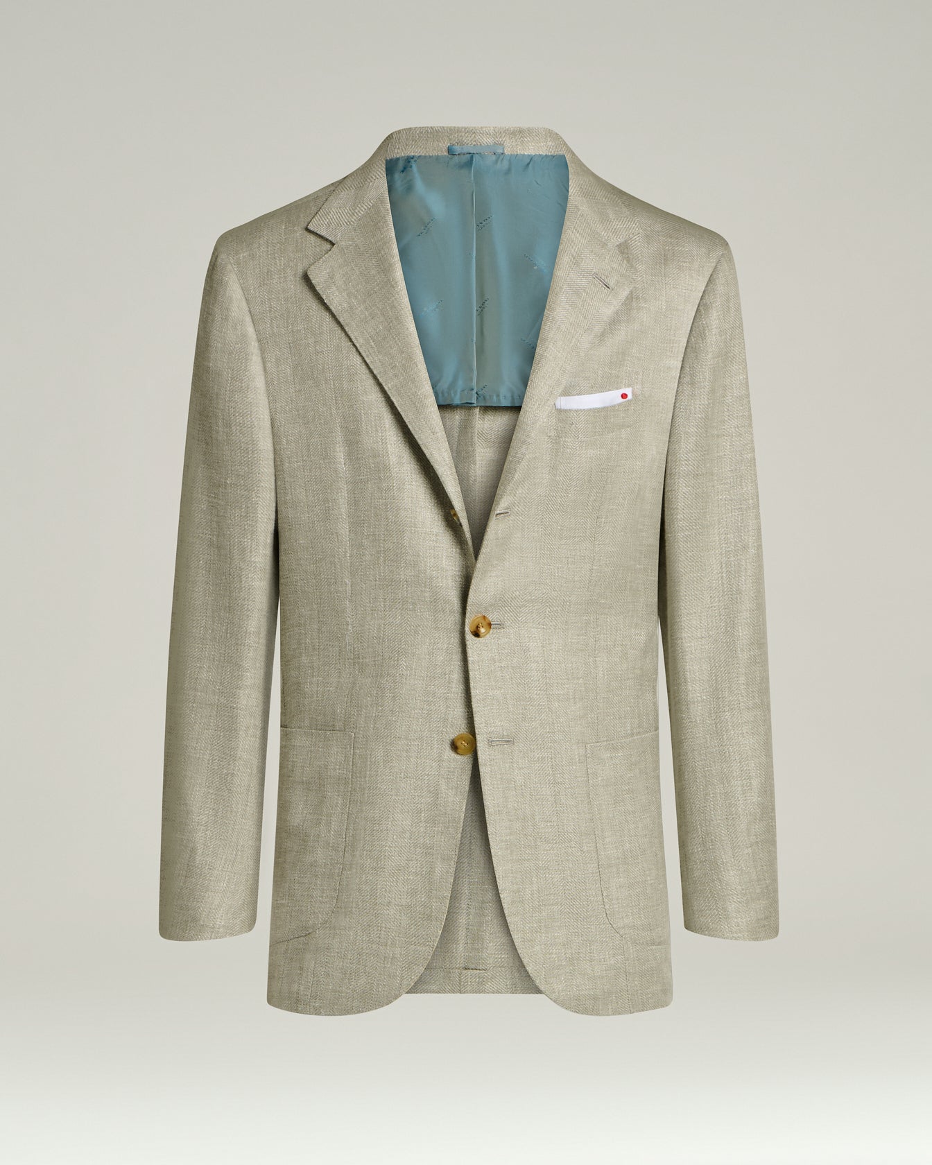 LINEN, CASHMERE AND SILK BLEND SINGLE-BREASTED JACKET