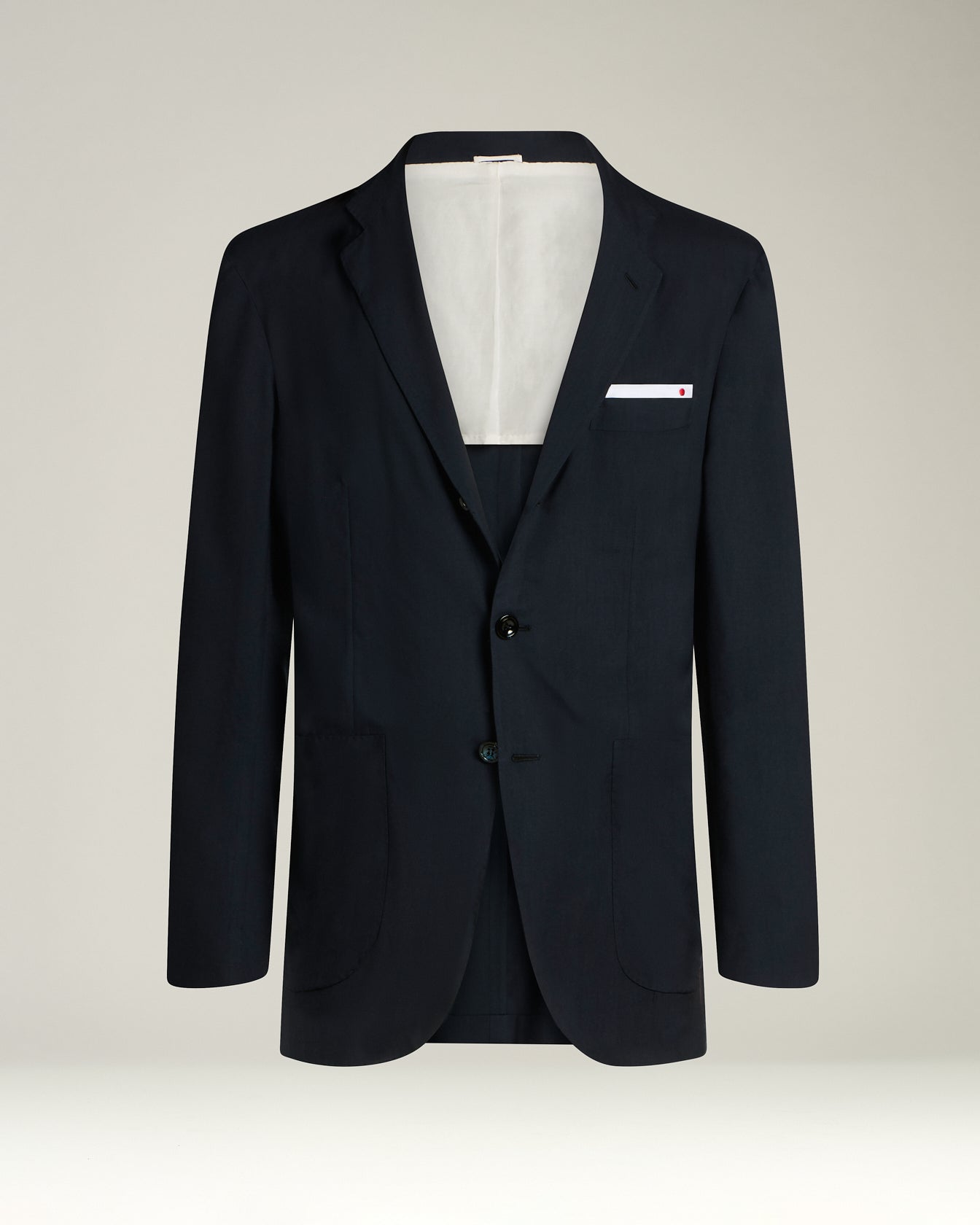CASHMERE SINGLE-BREASTED JACKET IN NAVY BLUE