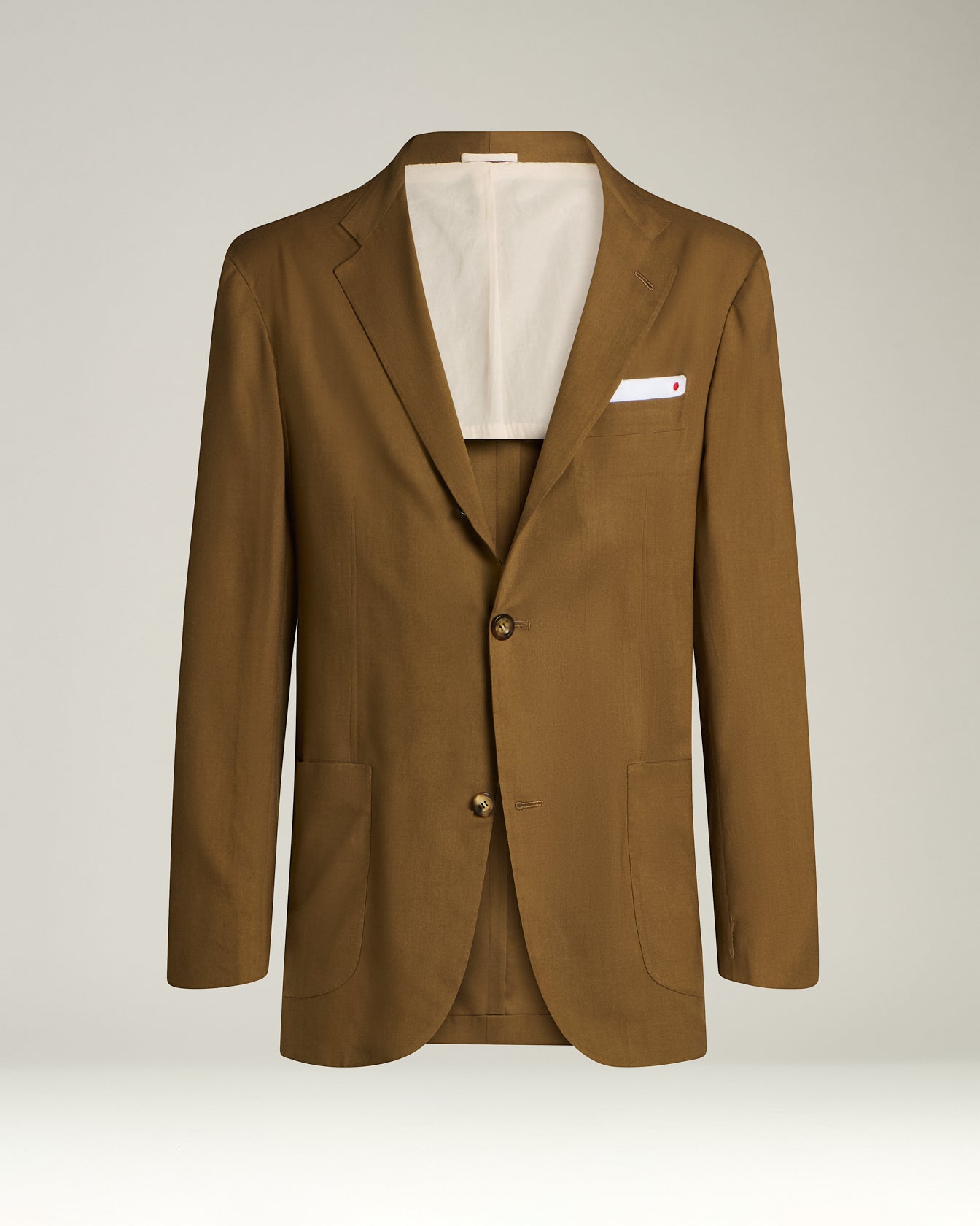 CASHMERE SINGLE-BREASTED JACKET IN BROWN