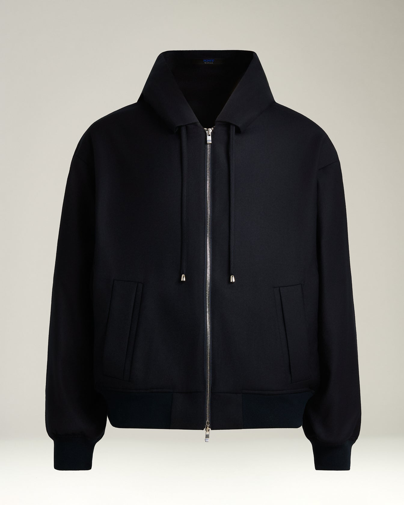 PURE WOOL BOMBER JACKET WITH TWO-WAY ZIP