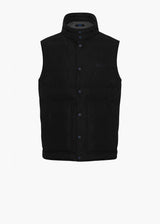 Knt black sleveless blouson in polyester 1