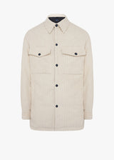 Knt white blouson in polyester 1