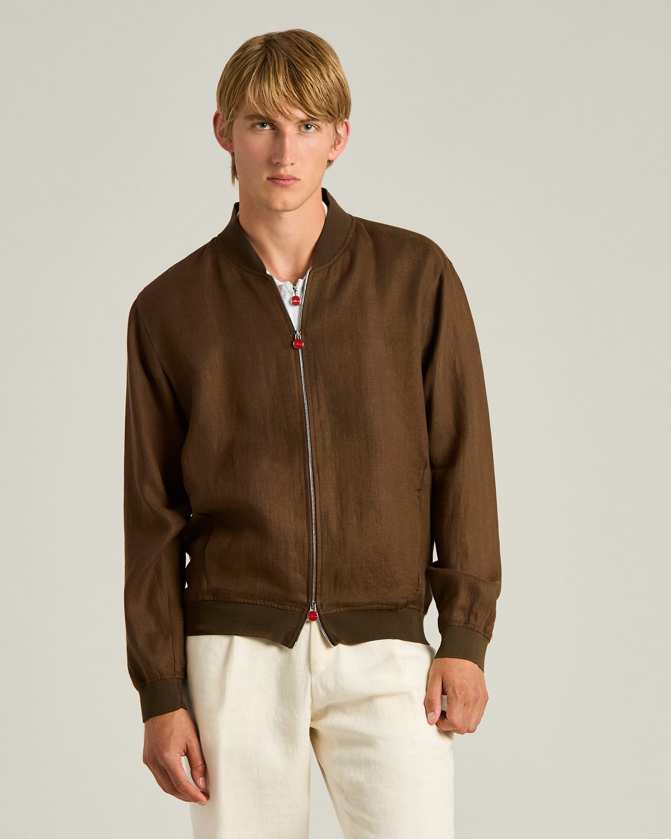PURE LINEN JACKET WITH ZIP