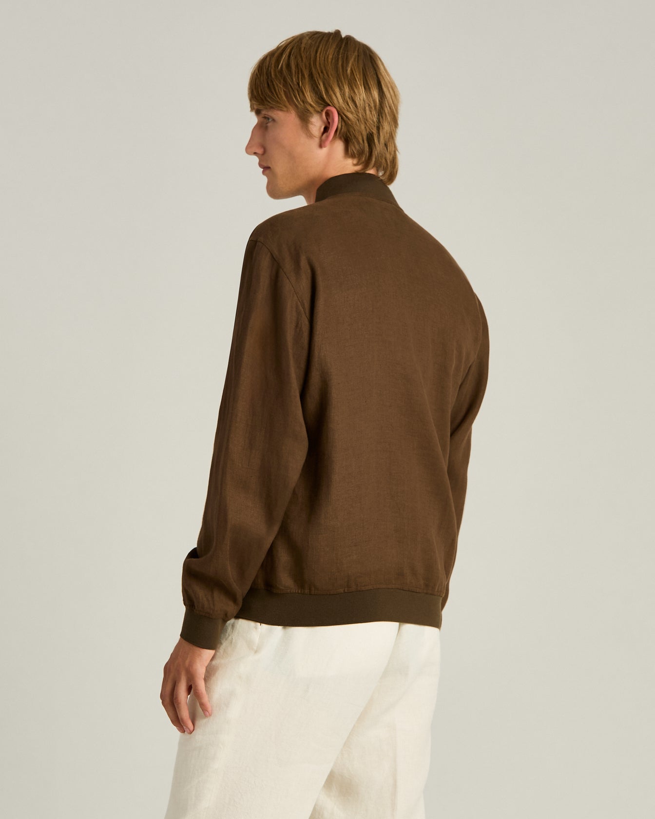 PURE LINEN JACKET WITH ZIP