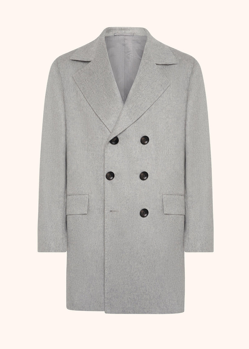 DOUBLE-BREASTED BRUSHED CASHMERE COAT