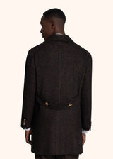 Kiton brown outdoor jacket for man, in virgin wool 3