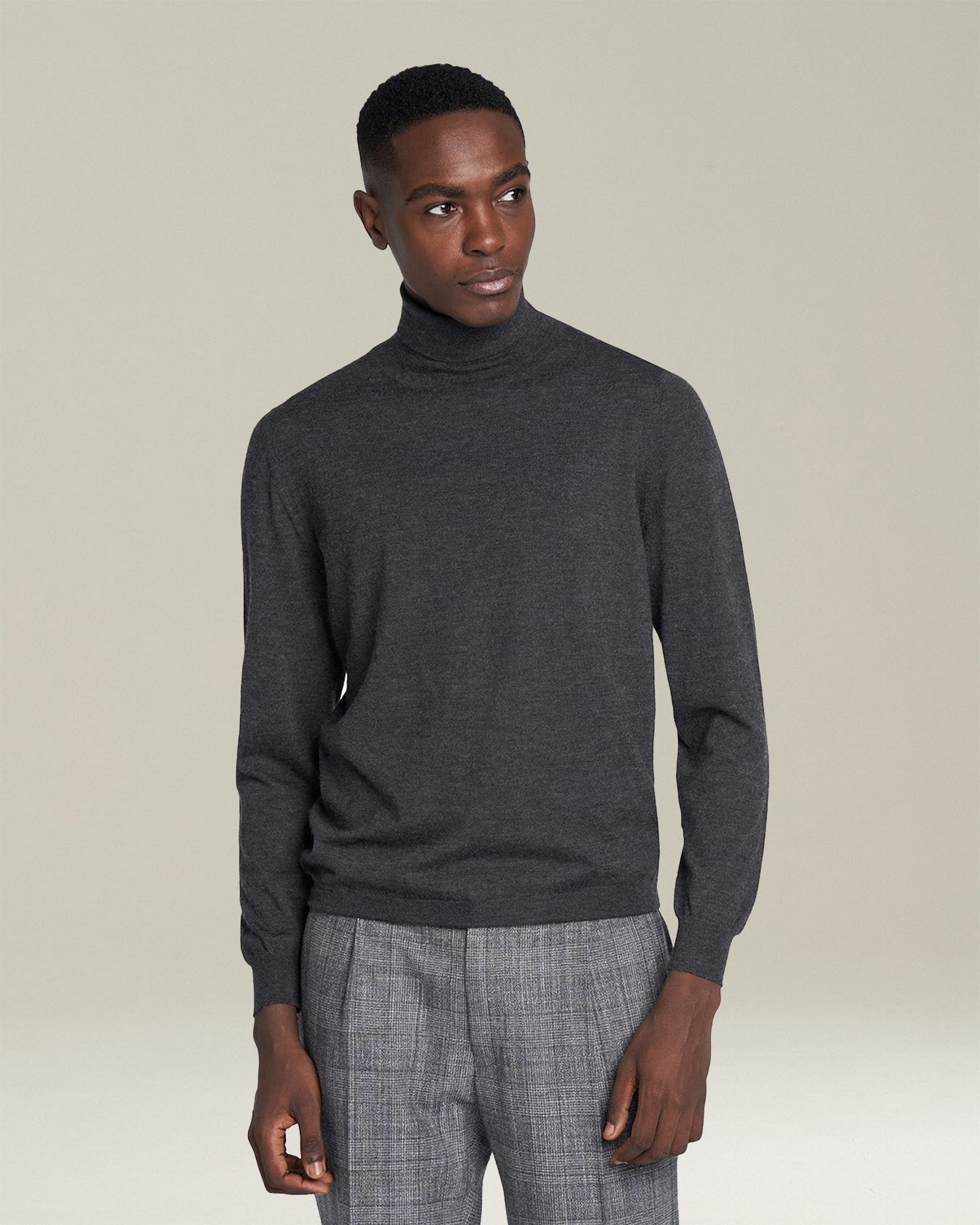 JERSEY HIGH NECK CASHMERE