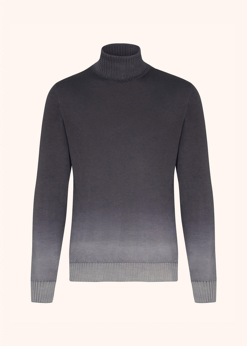 Kiton grey jersey high neck for man, in cashmere 1