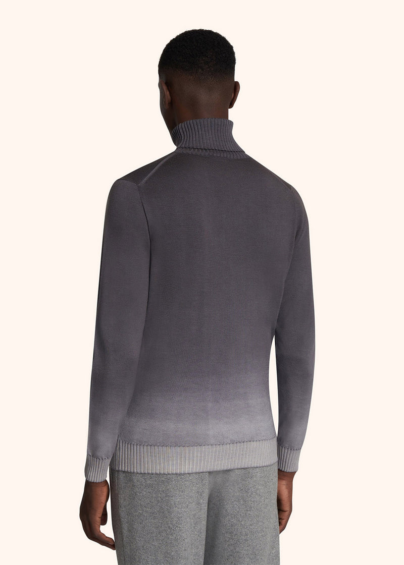 Kiton grey jersey high neck for man, in cashmere 3