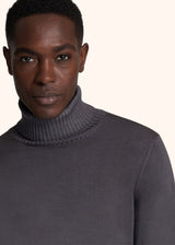 Kiton grey jersey high neck for man, in cashmere 4