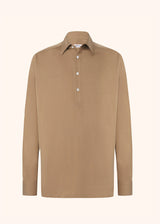 Kiton camel miami - jersey poloshirt for man, in cotton 1