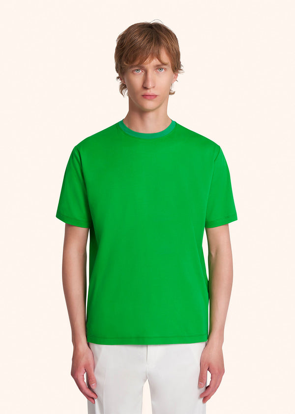 Kiton green milano - t-shirt for man, in cotton 2