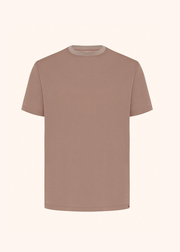 Kiton taupe milano - t-shirt for man, in cotton 1
