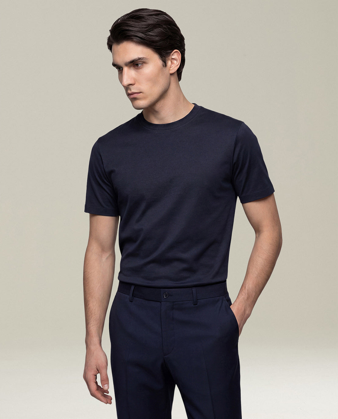 NAVY BLUE MILANO COTTON T-SHIRT