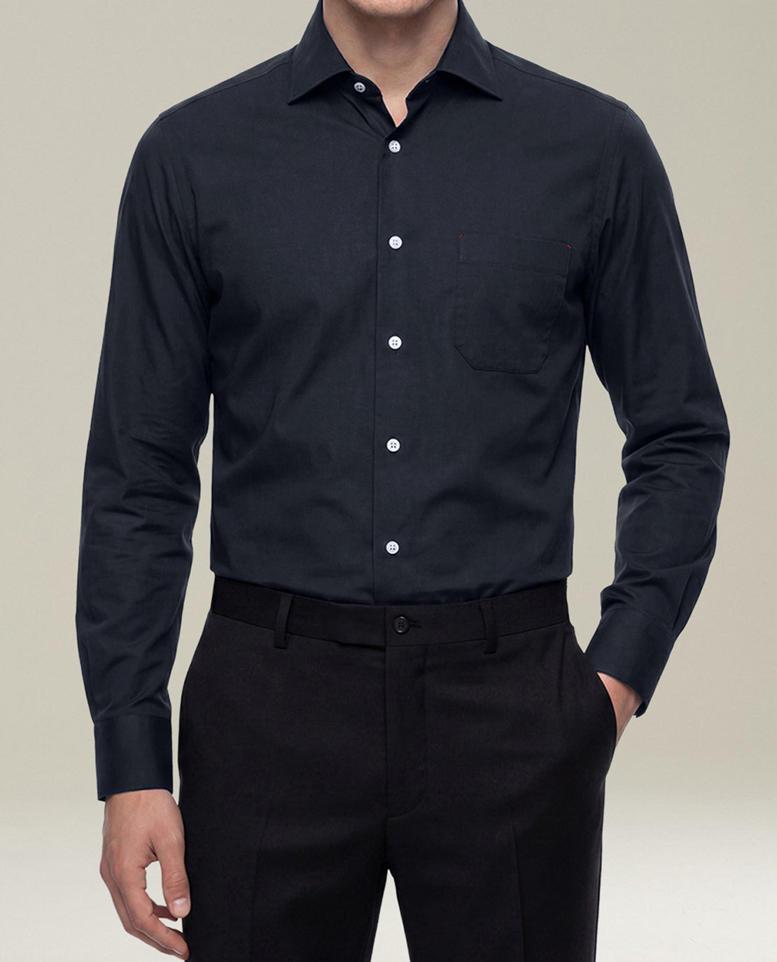 NAVY BLUE NERANO PURE COTTON SHIRT