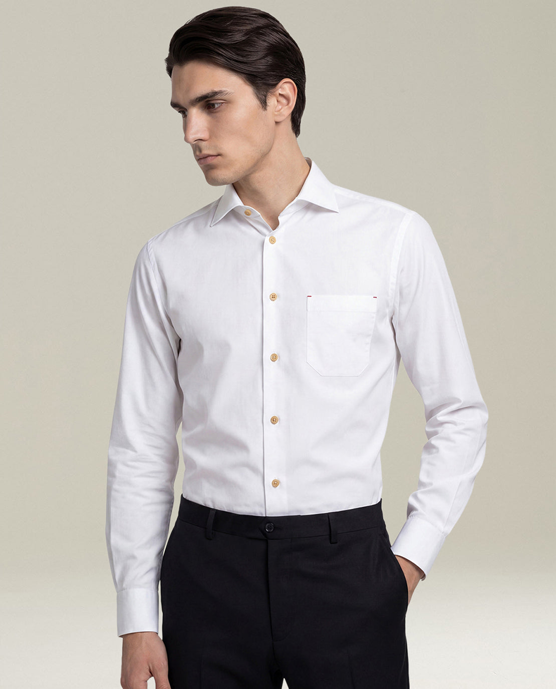 WHITE NERANO PURE COTTON SHIRT