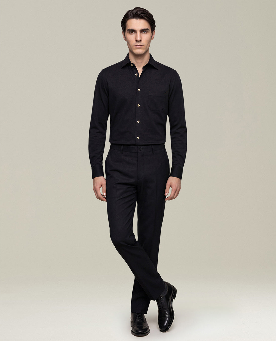 BLACK NERANO PURE COTTON SHIRT