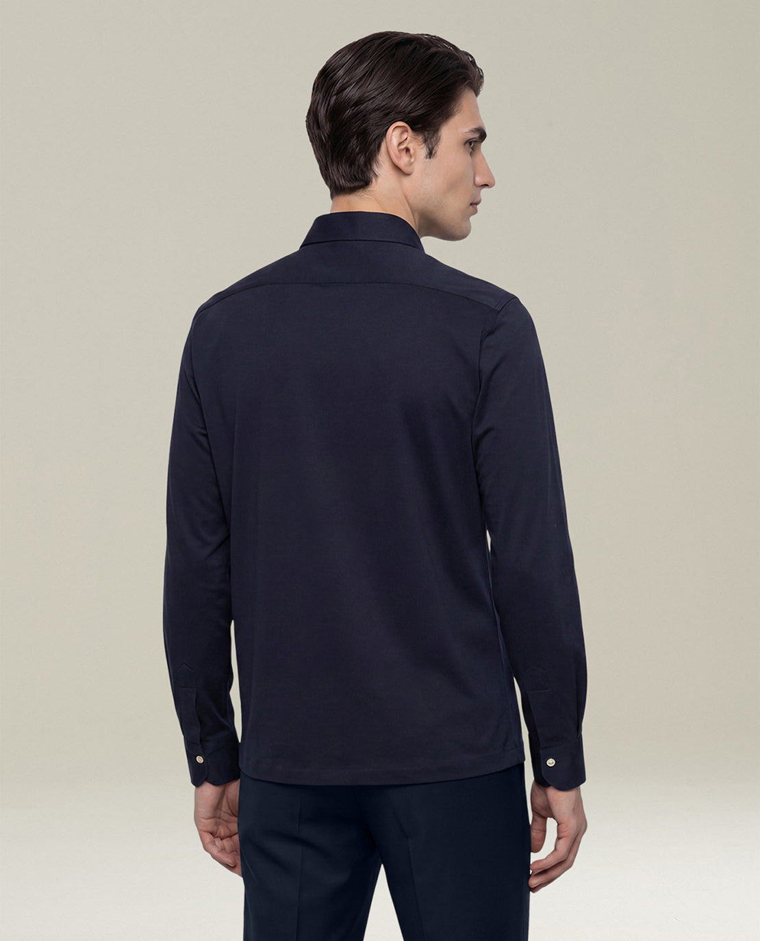 NAVY BLUE POSITANO COTTON SHIRT