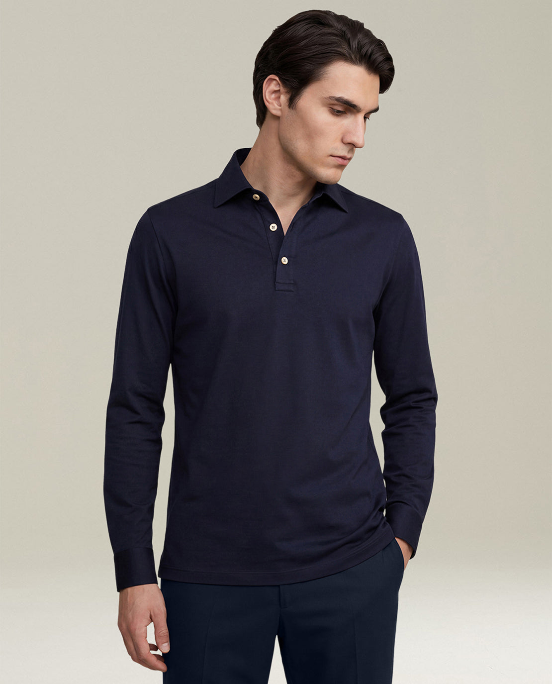 NAVY BLUE POSITANO COTTON SHIRT