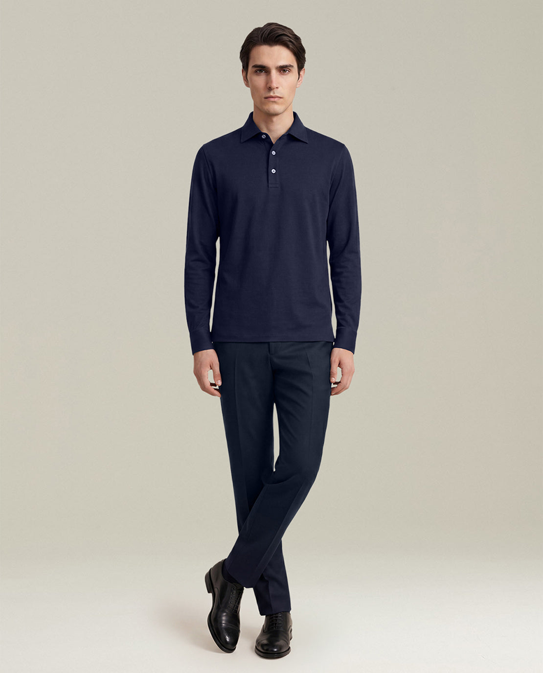 NAVY BLUE POSITANO COTTON SHIRT