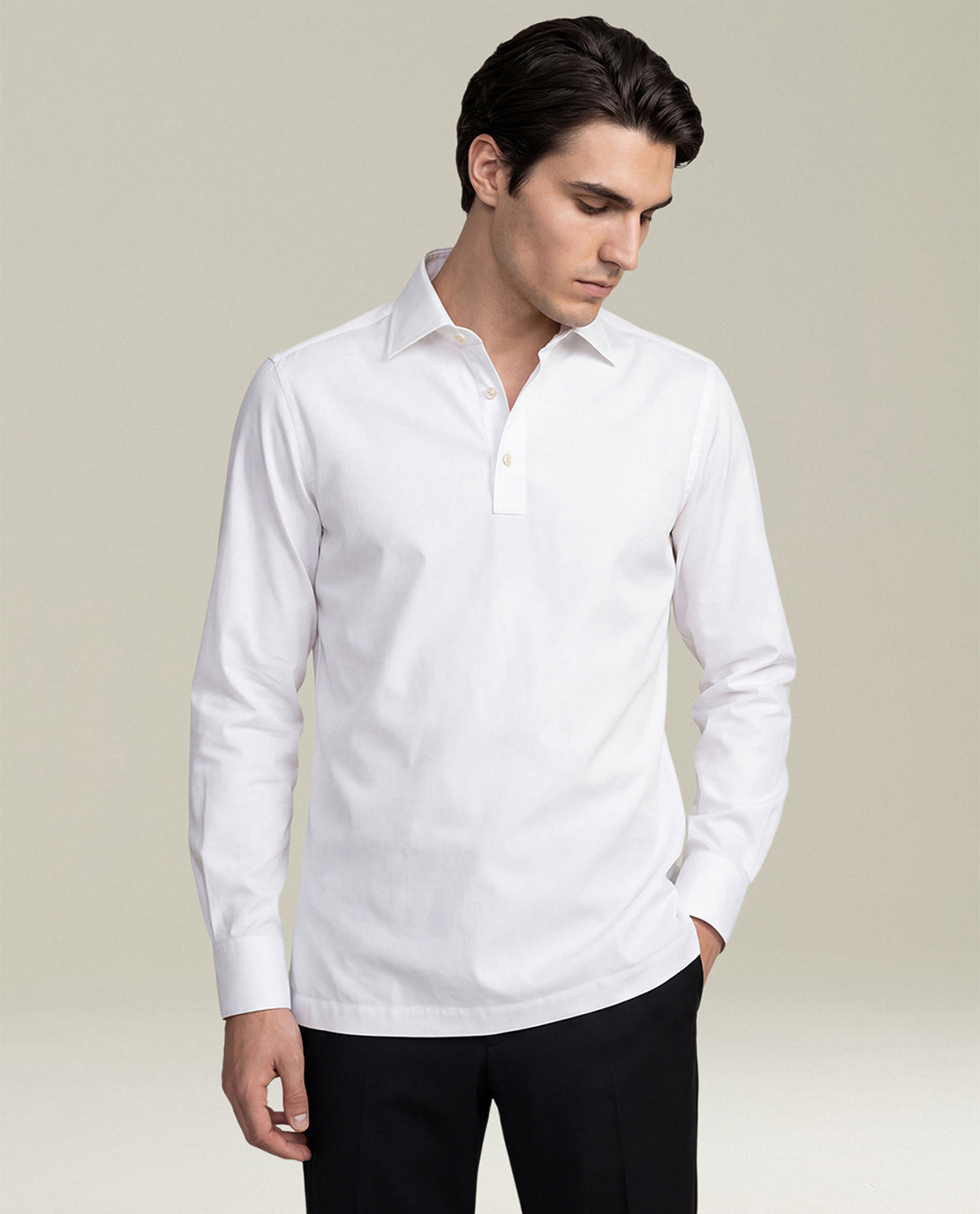 WHITE POSITANO COTTON SHIRT