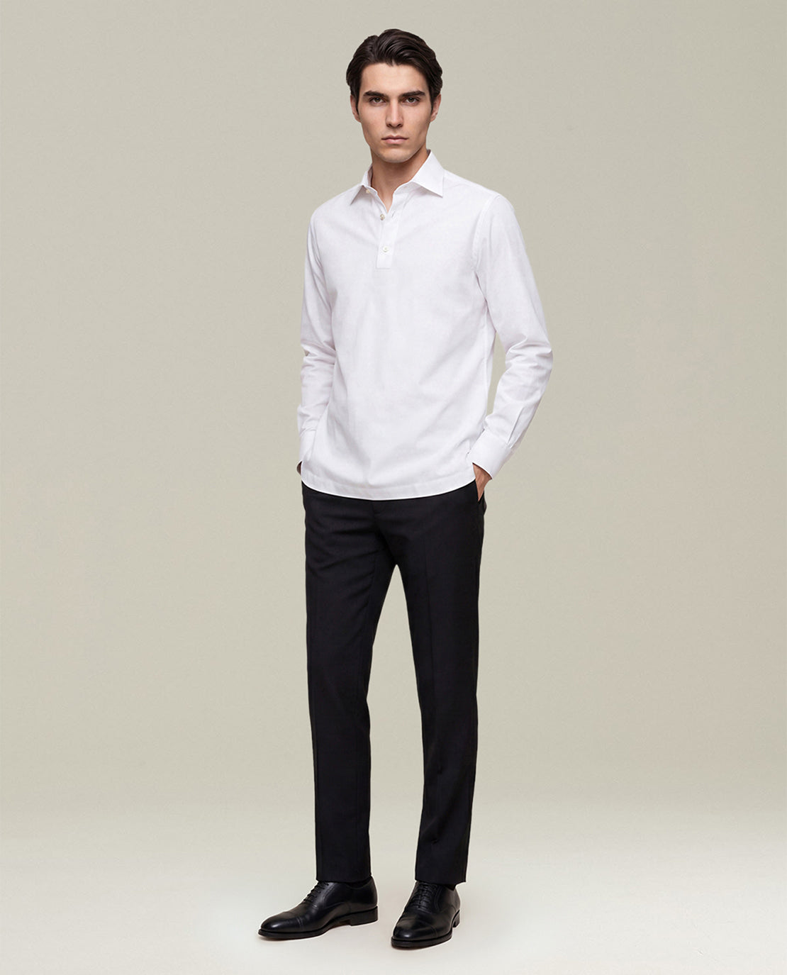 WHITE POSITANO COTTON SHIRT