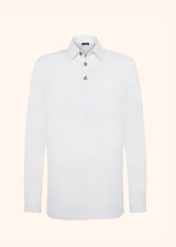 Kiton white jersey poloshirt for man, in cotton 1
